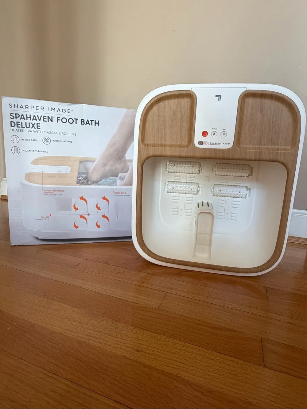 Sharper Image SpaHaven Foot Bath with Heated Massage Rollers